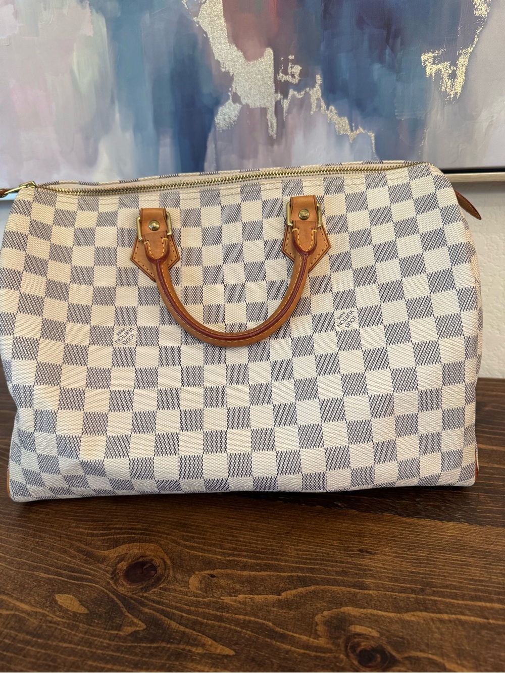 Authentic Louis Vuitton Azur Speedy 35